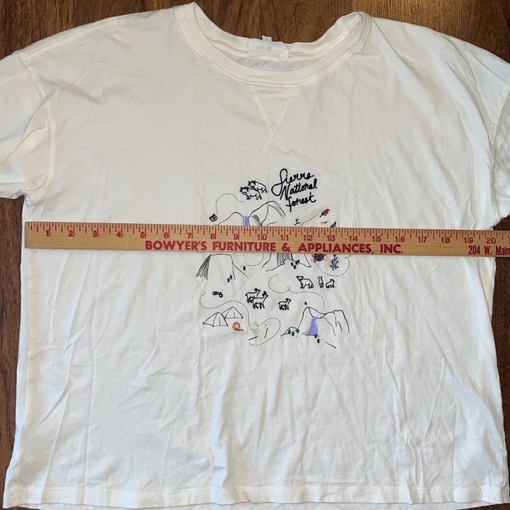 Anthropologie Lou & Grey - sierra national forest embroidered tee - small New - Picture 5 of 8